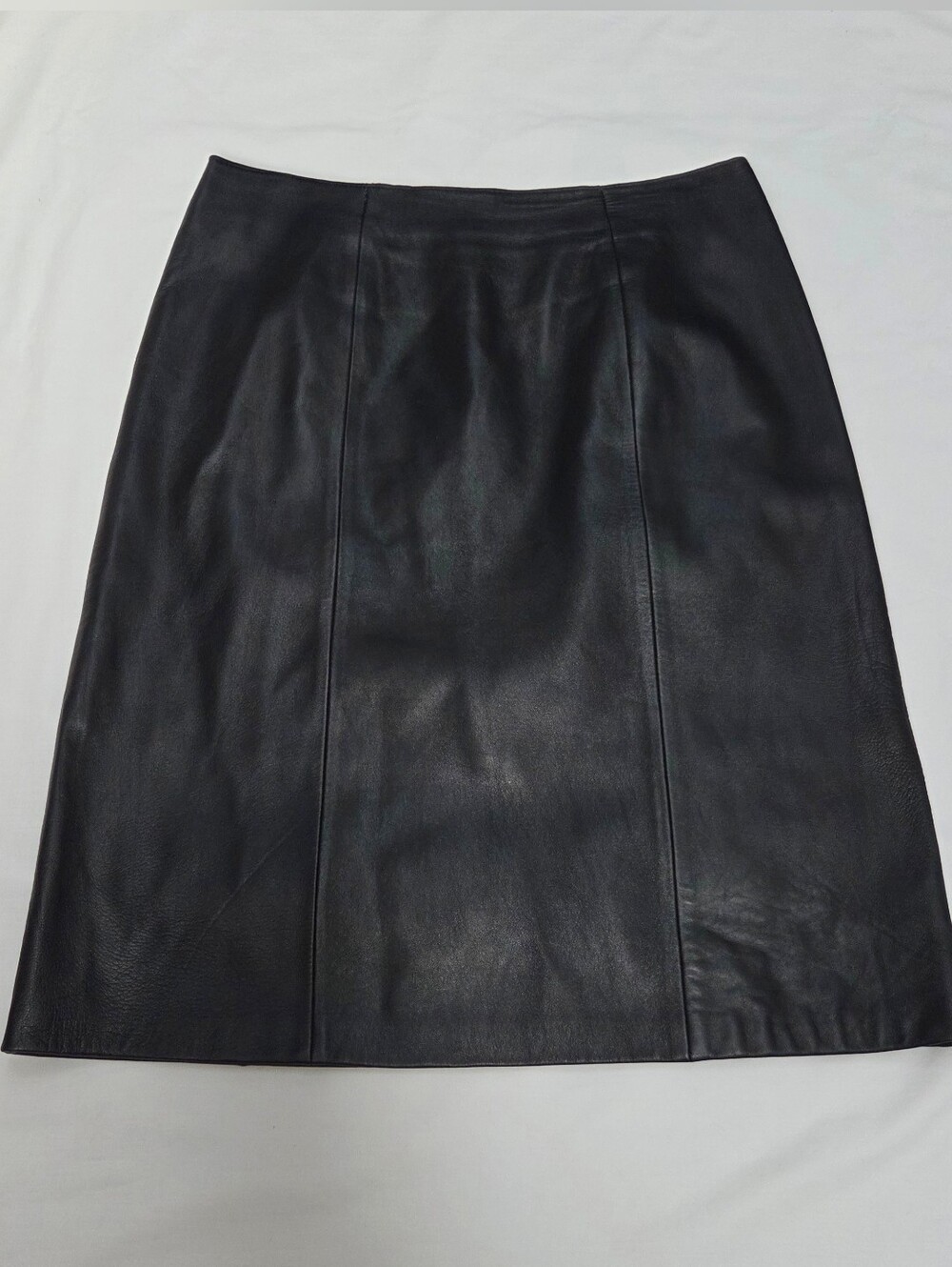 Sigrid Olsen Lamb Leather Skirt Black 10